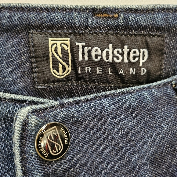 Tredstep Ireland Equestrian Full Seat Jean Riding Breeches. Blue Brown Sz 28R - Picture 5 of 8